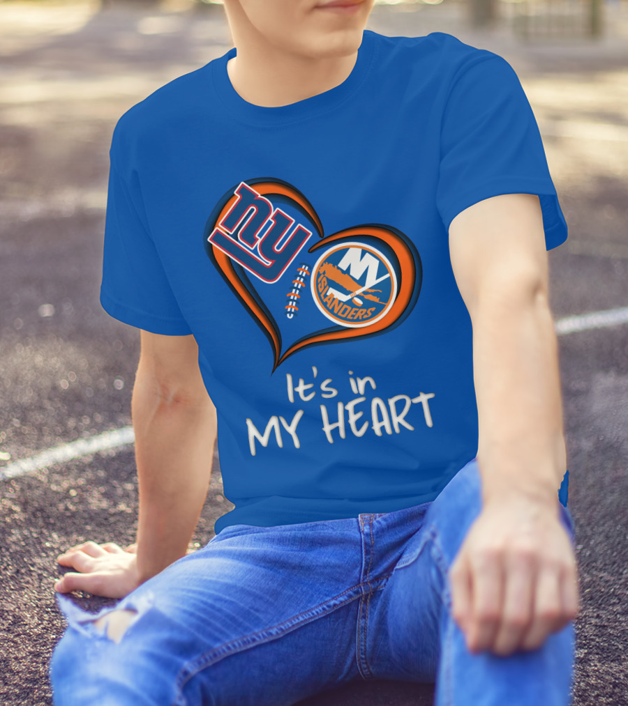 Ny Giants Islanders It's In My Heart T-Shirt