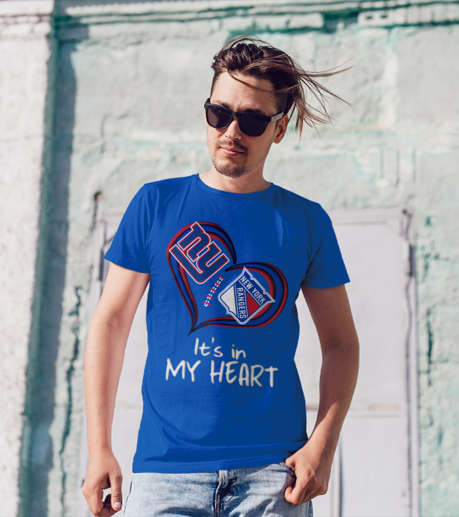 New York Giants And Rangers It's In My Heart T-Shirt