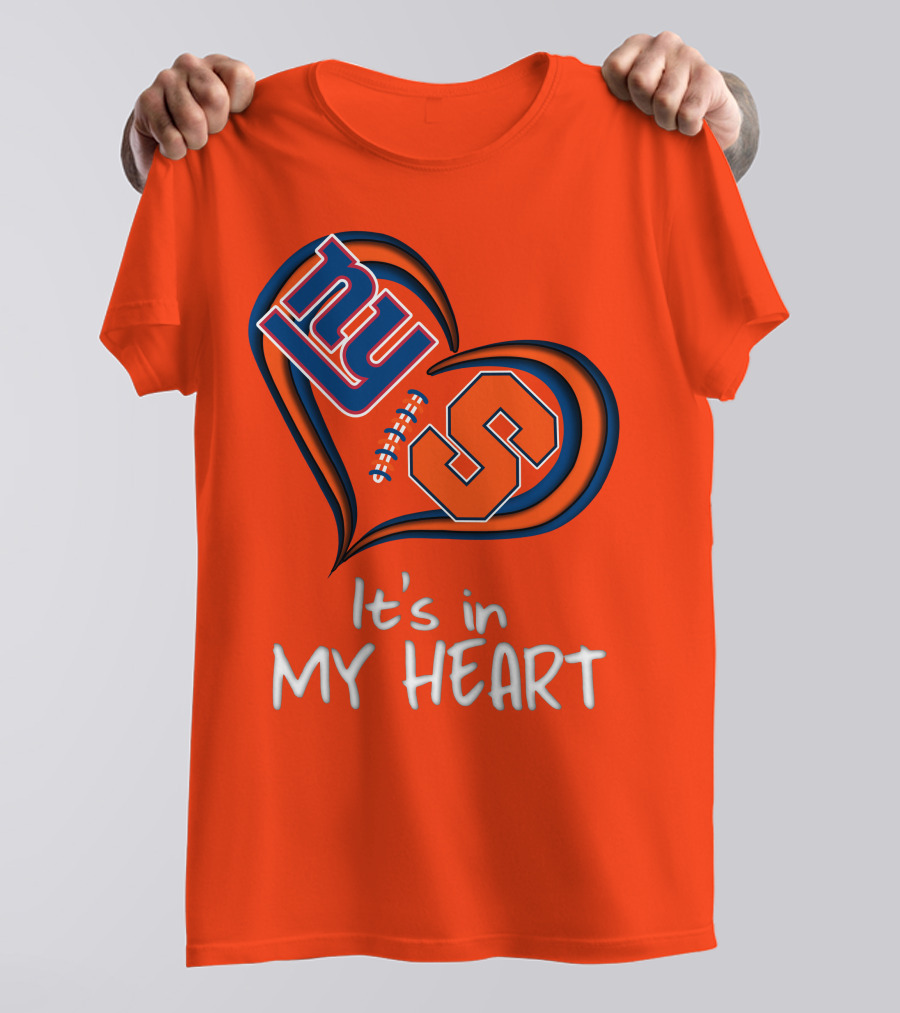 NY Giants Syracuse Orange It's In My Heart T-Shirt