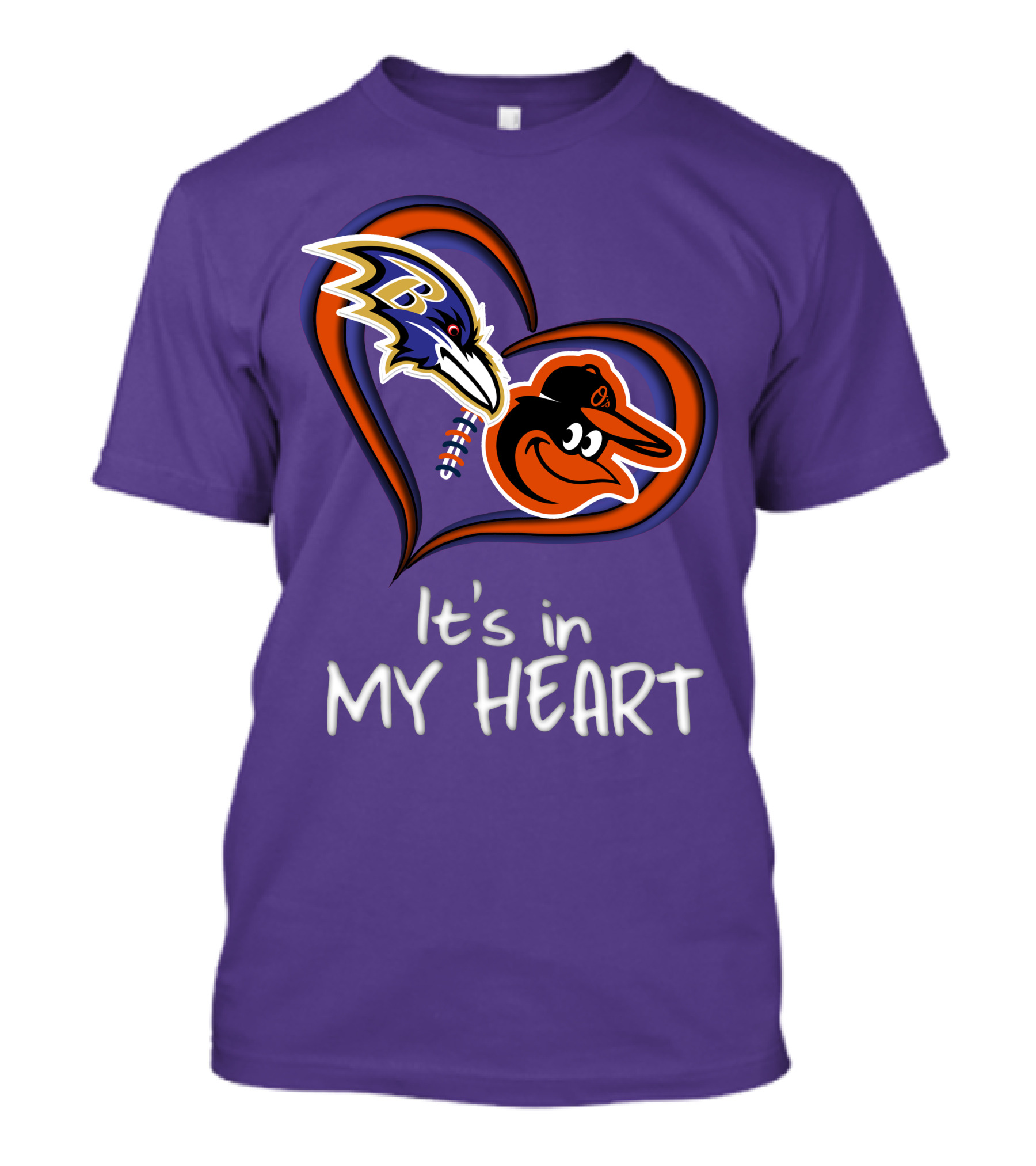 Ravens Orioles It's In My Heart T-Shirt