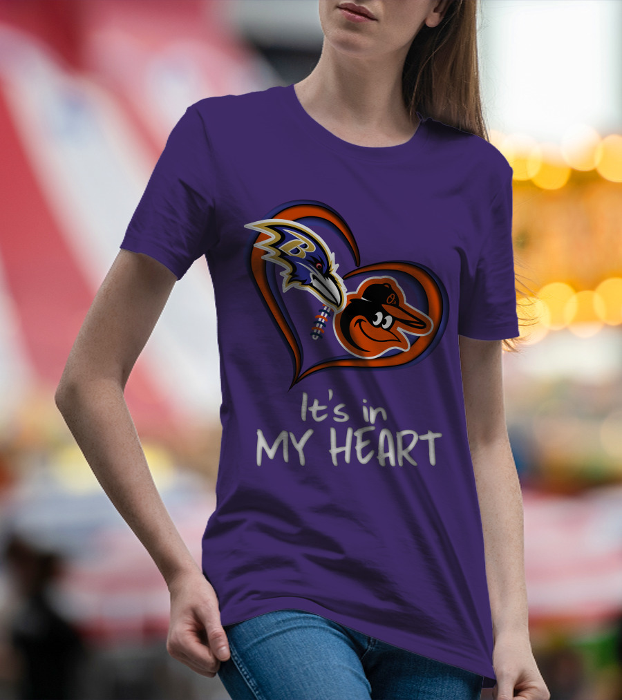 Ravens Orioles It's In My Heart T-Shirt