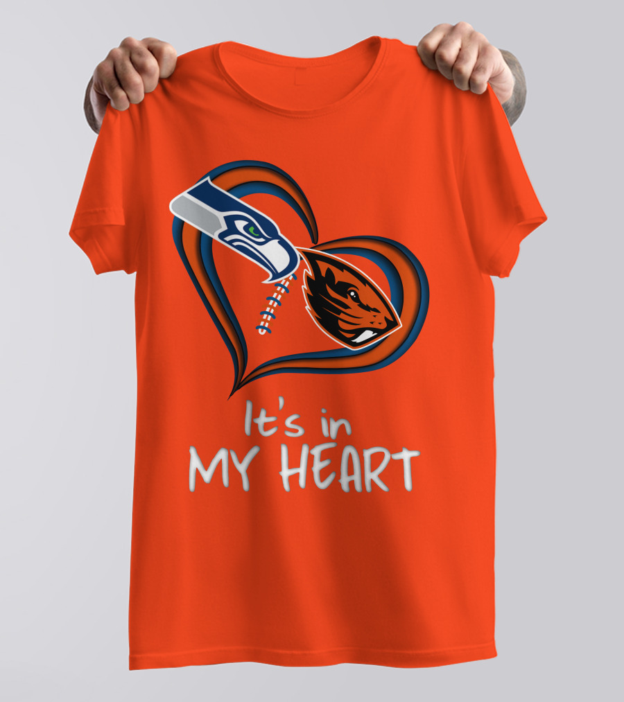Seahawks And Beavers It's In My Heart T-Shirt