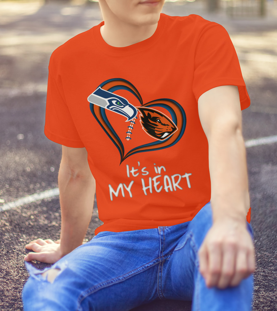 Seahawks And Beavers It's In My Heart T-Shirt