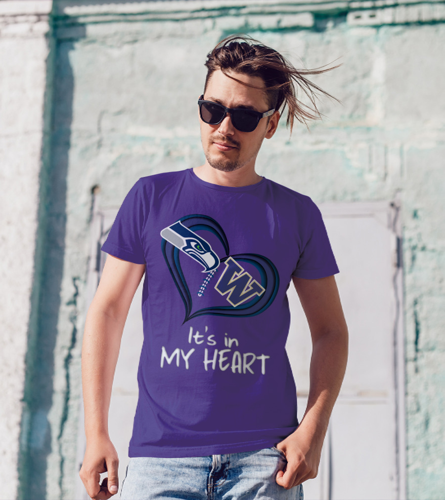 Seahawks Huskies It's In My Heart T-Shirt