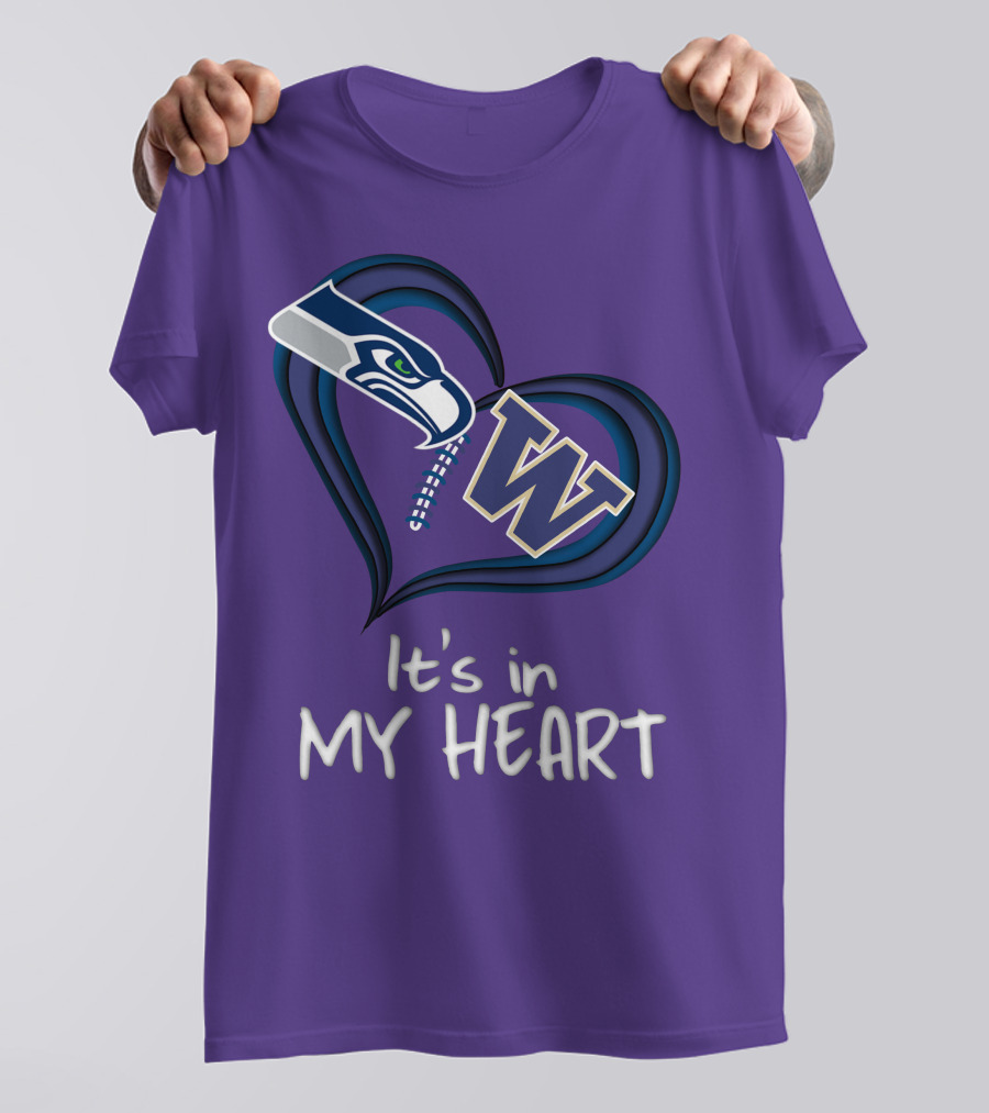 Seahawks Huskies It's In My Heart T-Shirt