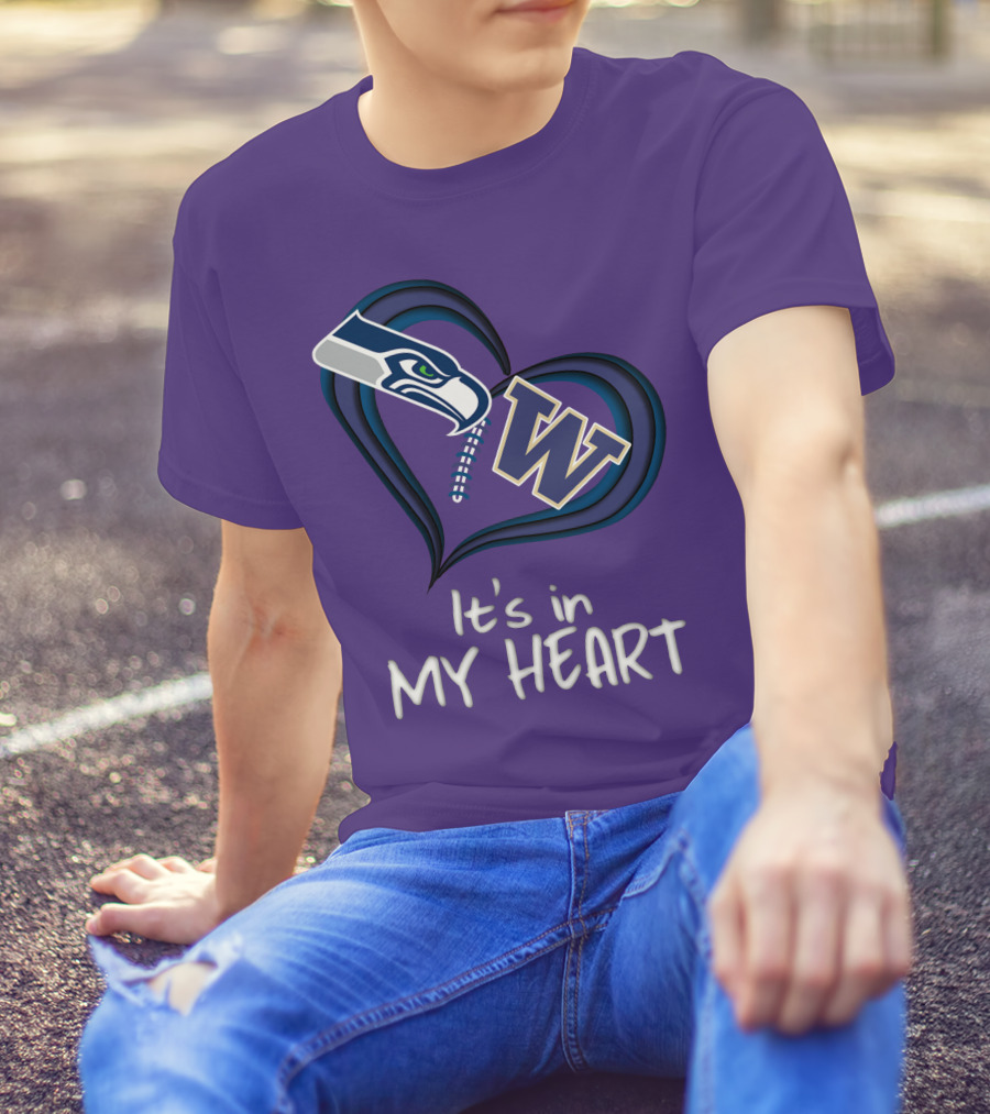 Seahawks Huskies It's In My Heart T-Shirt