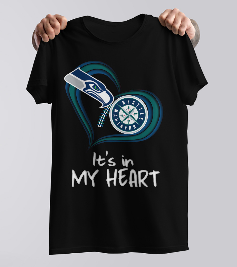 Seahawks Seattle Mariners It's In My Heart T-Shirt