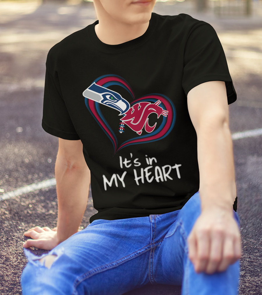 It's In My Heart Seahawks Washington State T-Shirt