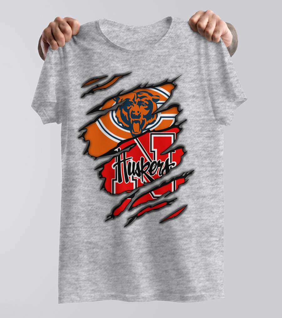 Bears Huskers Claw Mark T-Shirt