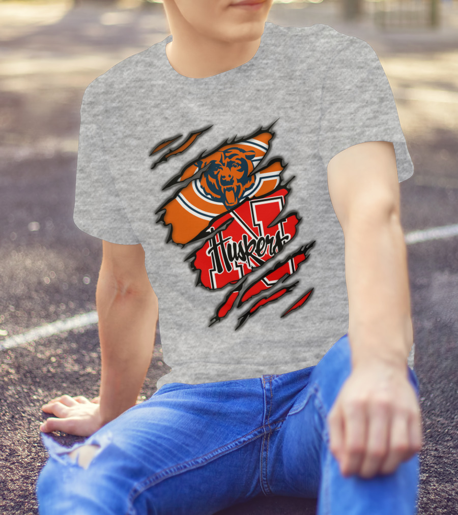 Bears Huskers Claw Mark T-Shirt