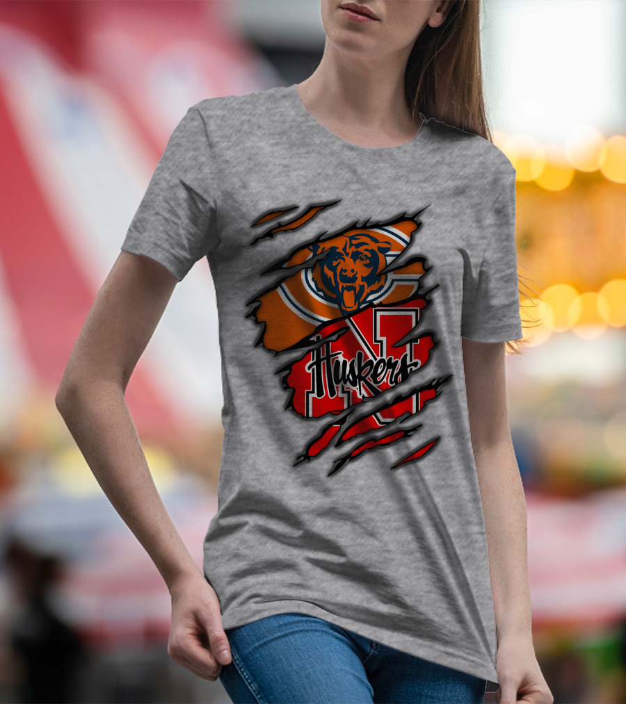 Bears Huskers Claw Mark T-Shirt