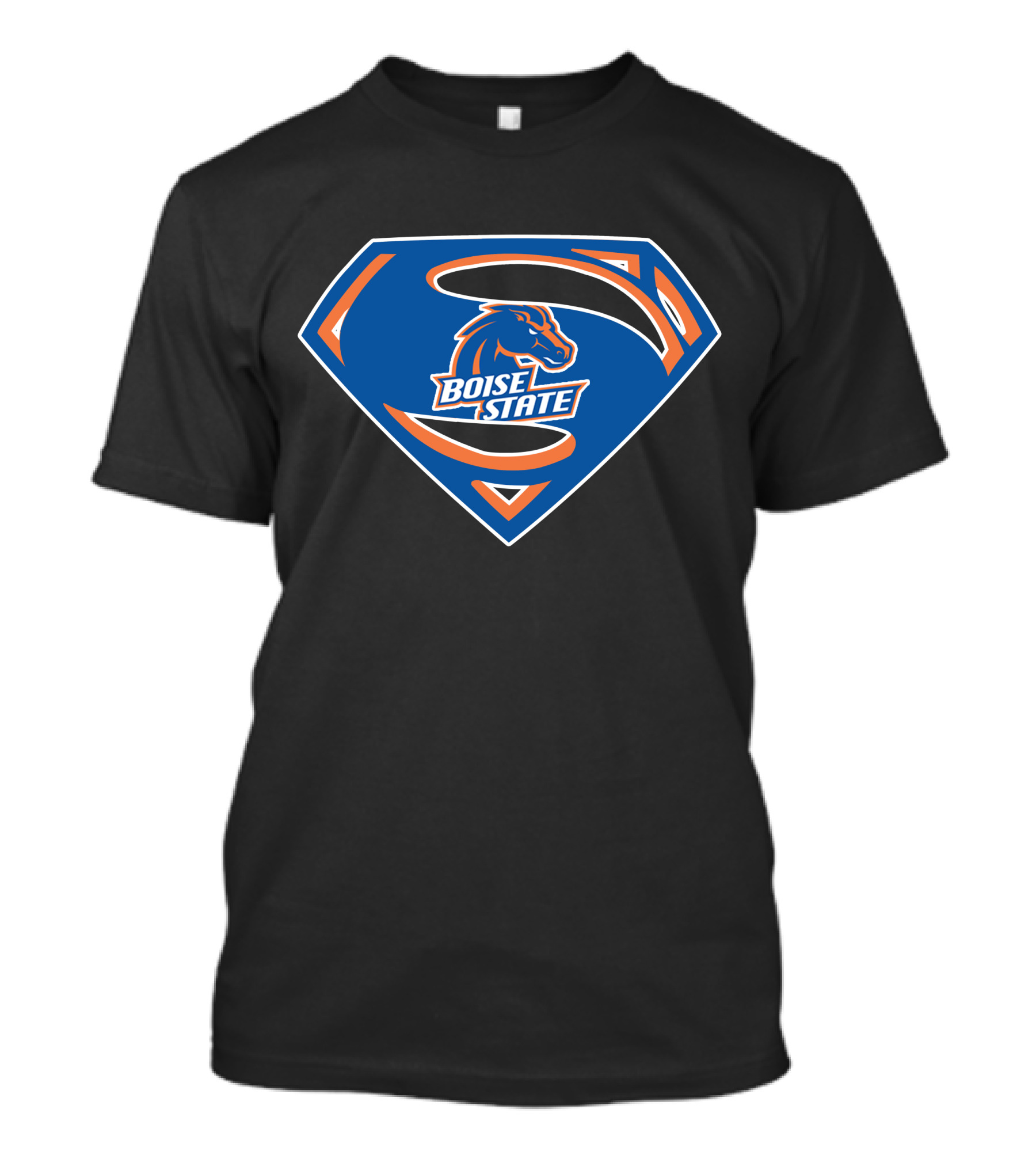 Boise State Superman Boise State Broncos Super Hero Emblem T-Shirt