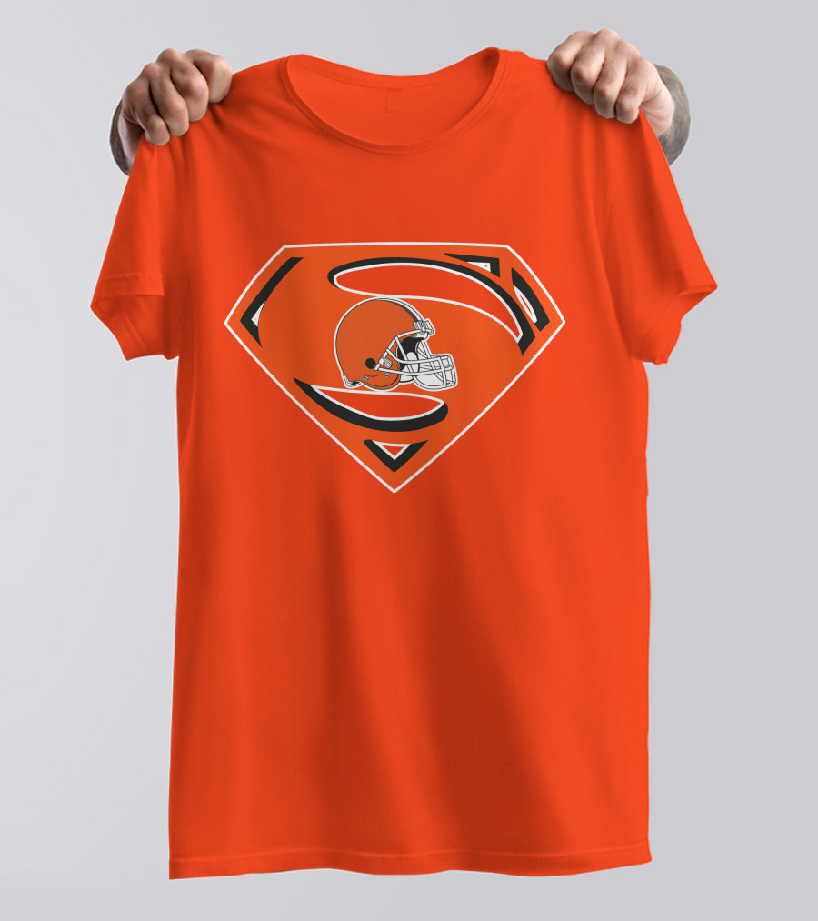Cleveland Browns Football Helmet Superhero T-Shirt