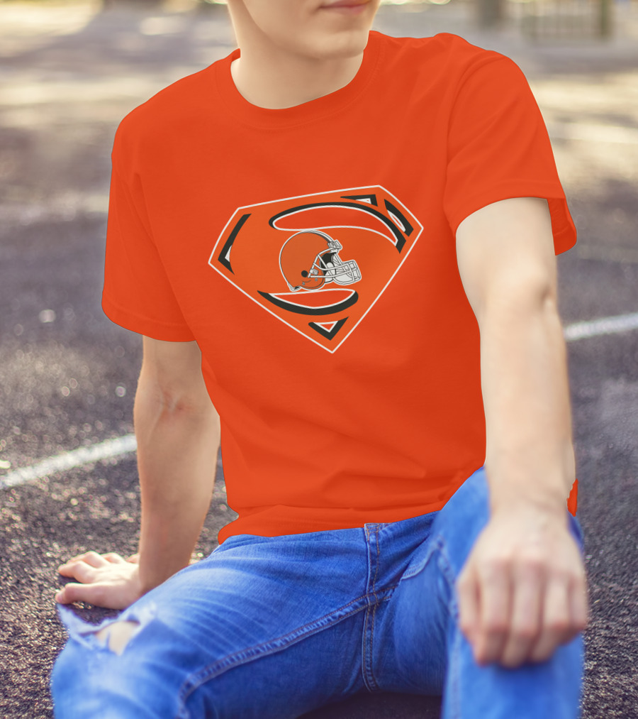 Cleveland Browns Football Helmet Superhero T-Shirt
