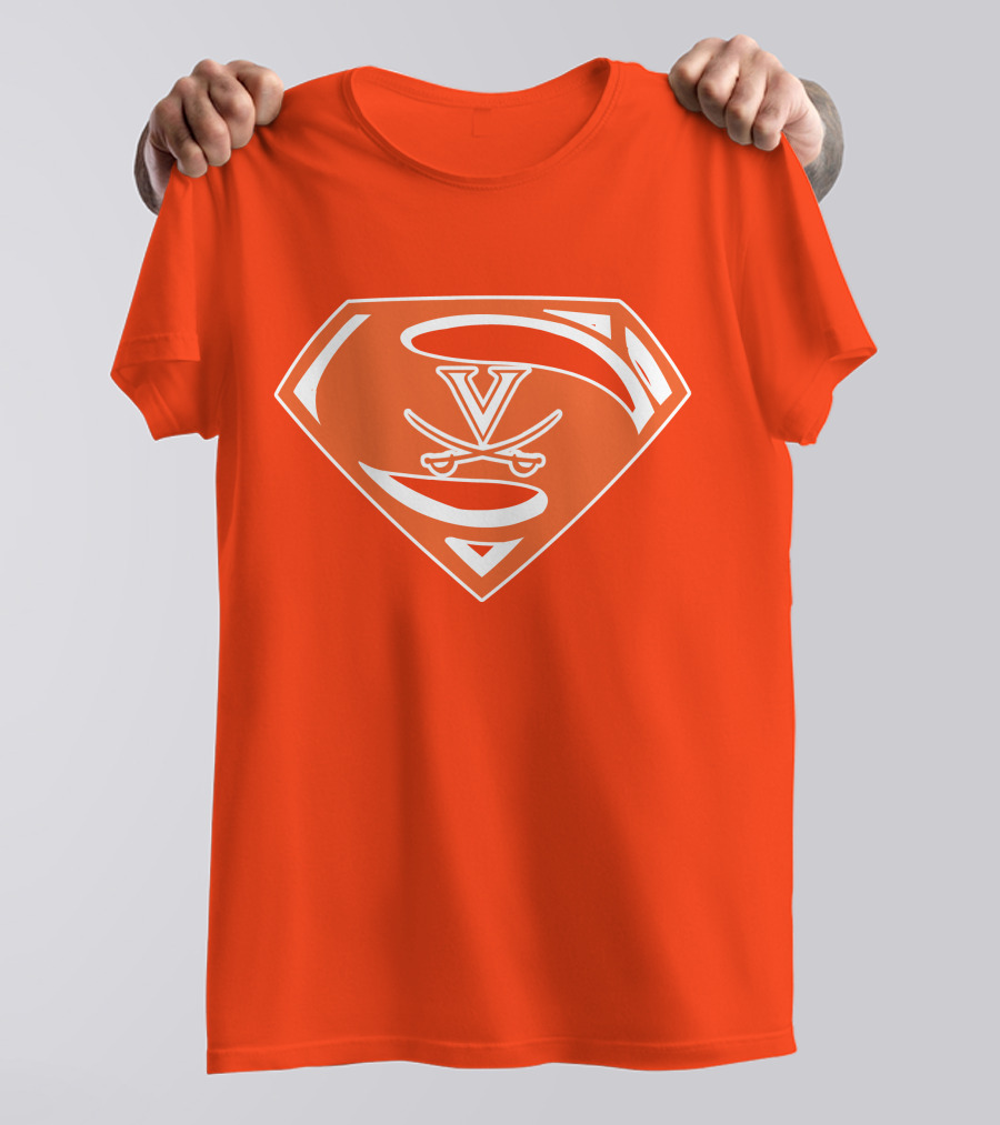 Cavaliers Orange S Shield With V And Crossed Swords T-Shirt