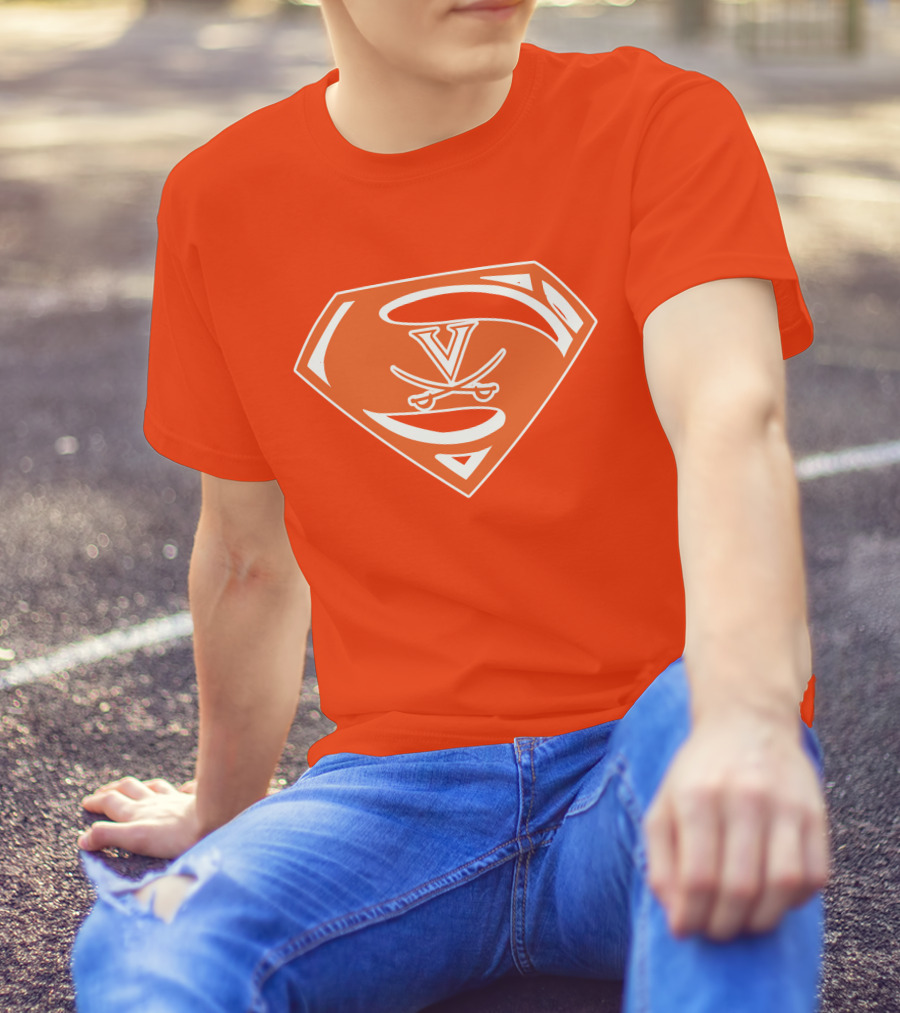 Cavaliers Orange S Shield With V And Crossed Swords T-Shirt