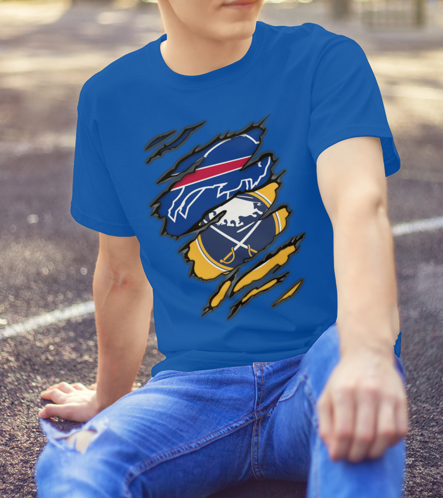 Buffalo Bills Sabres Dual Fan T-Shirt