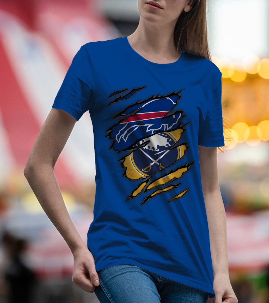 Buffalo Bills Sabres Dual Fan T-Shirt