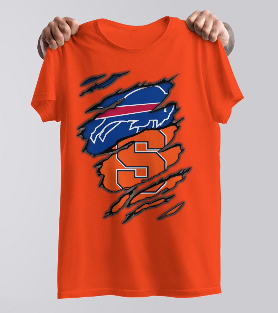 Buffalo Bills Syracuse University Orange Logo Combination T-Shirt