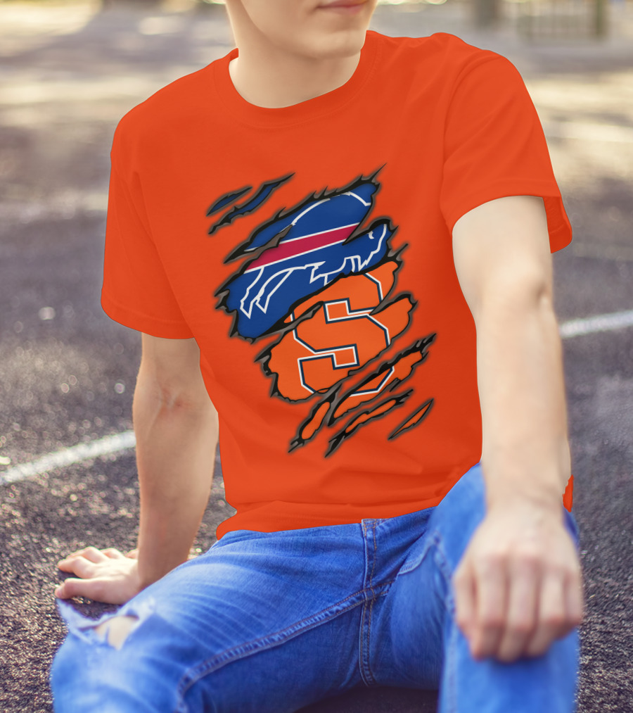 Buffalo Bills Syracuse University Orange Logo Combination T-Shirt