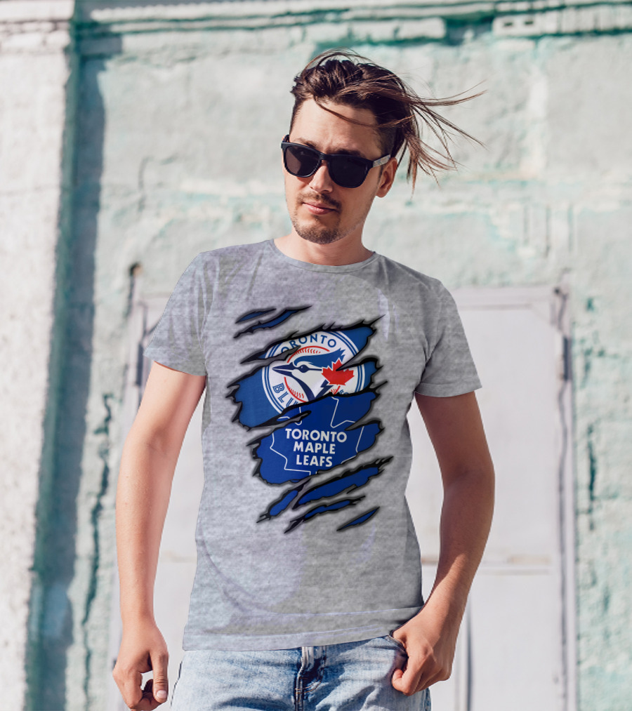 Toronto Blue Jays Maple Leafs Ripped Claw Marks T-Shirt