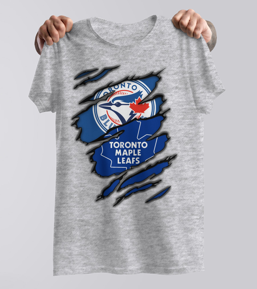 Toronto Blue Jays Maple Leafs Ripped Claw Marks T-Shirt