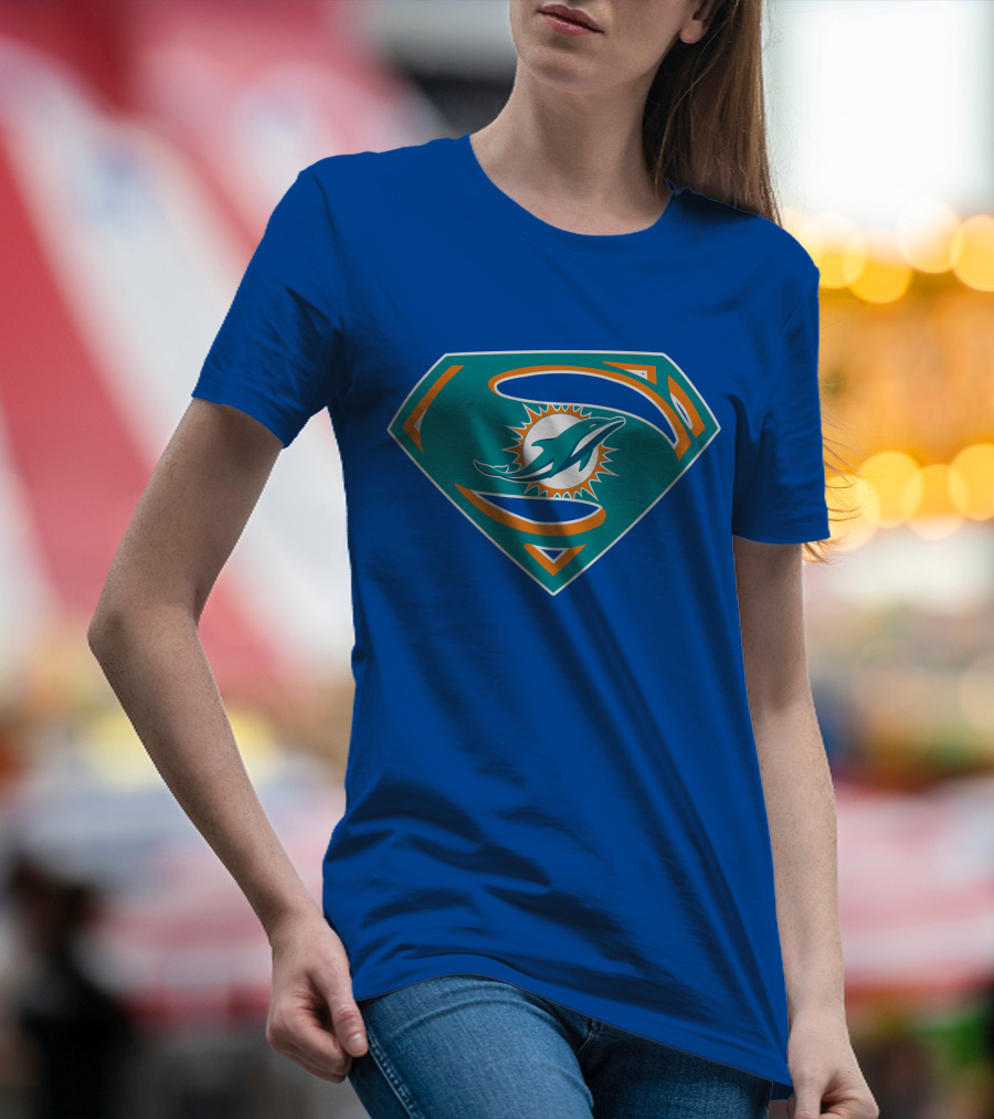 Miami Dolphins Super S Logo Mashup T-Shirt