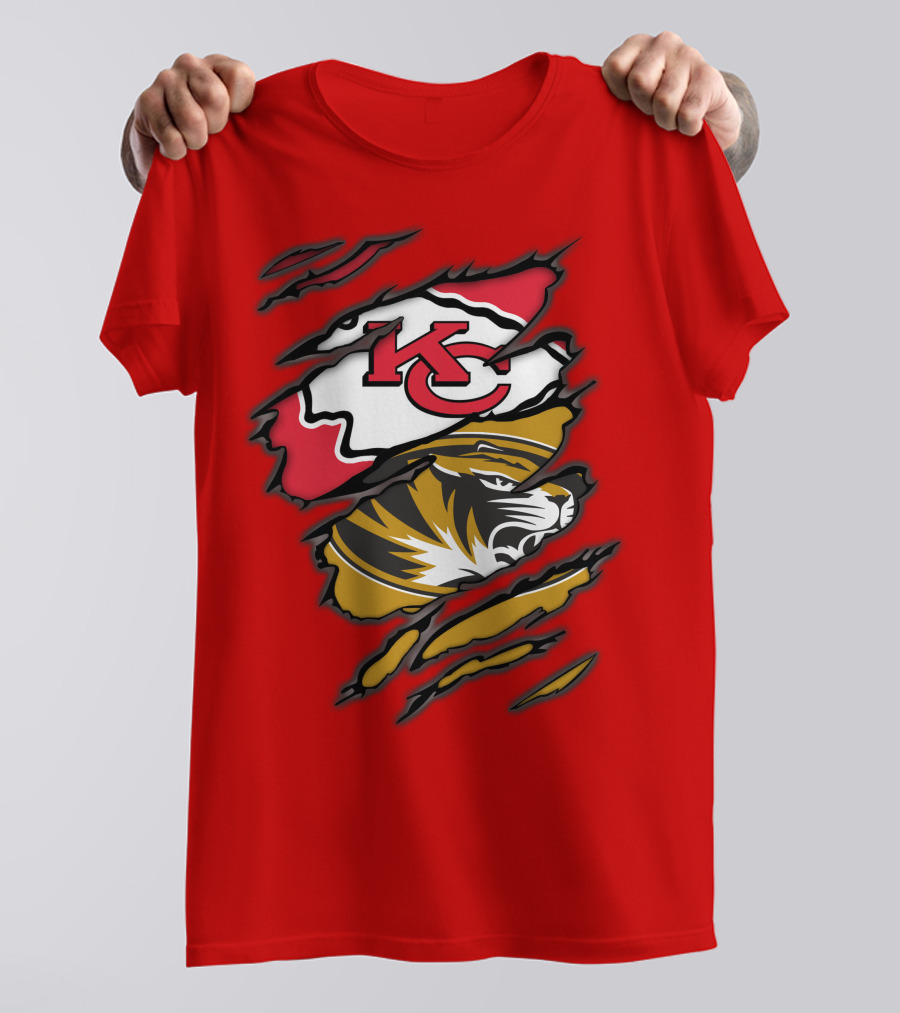 KC Chiefs Missouri Tigers Claw T-Shirt