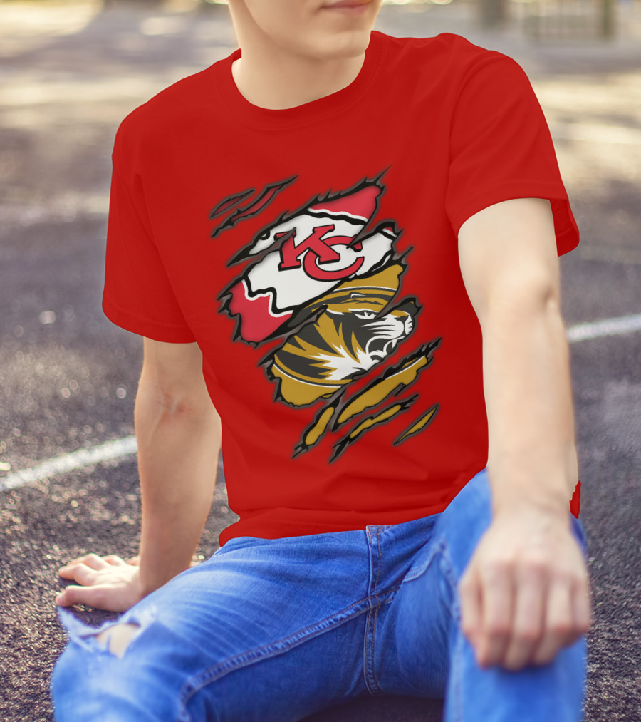 KC Chiefs Missouri Tigers Claw T-Shirt