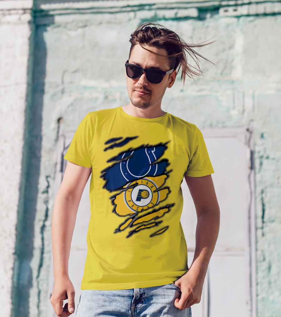 Indianapolis Colts Pacers Logos Collaboration T-Shirt