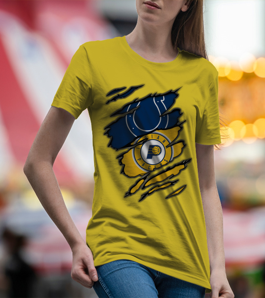 Indianapolis Colts Pacers Logos Collaboration T-Shirt