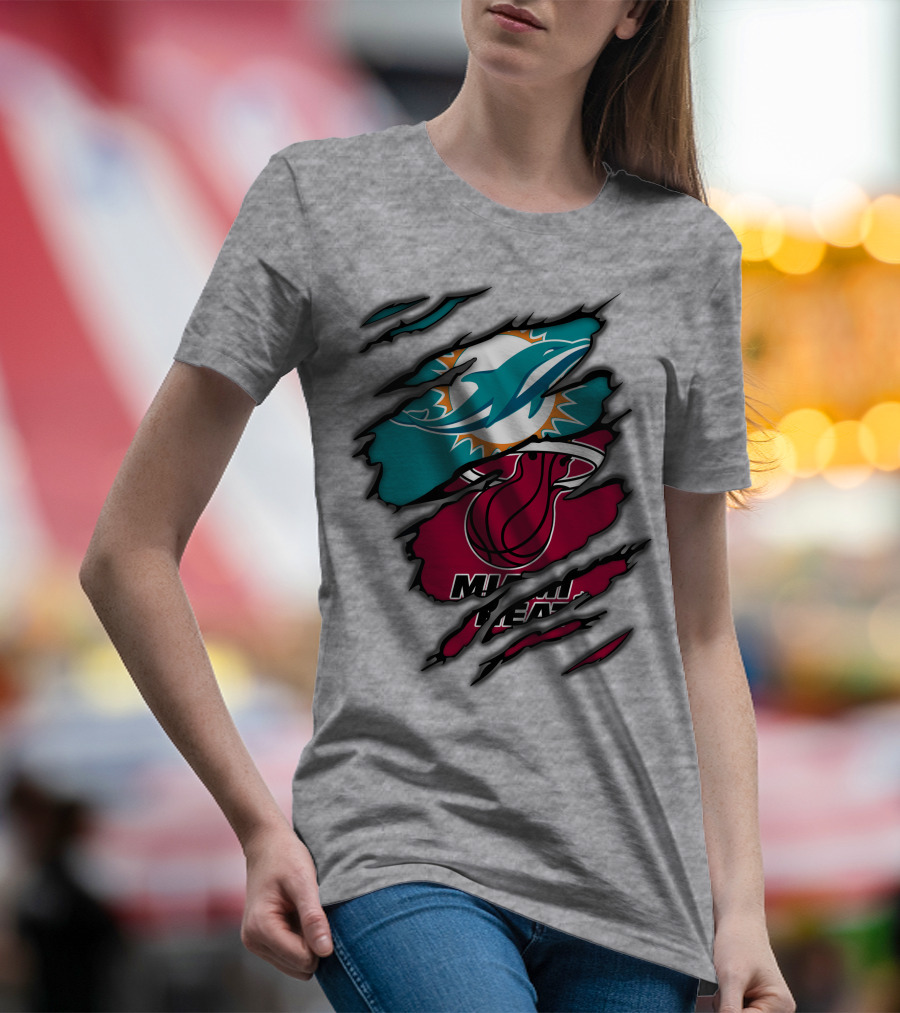 Miami Dolphins Miami Heat T-Shirt
