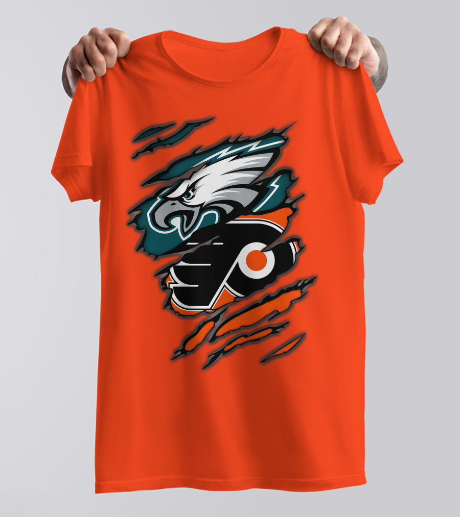 Philadelphia Eagles Flyers Logo Mashup T-Shirt