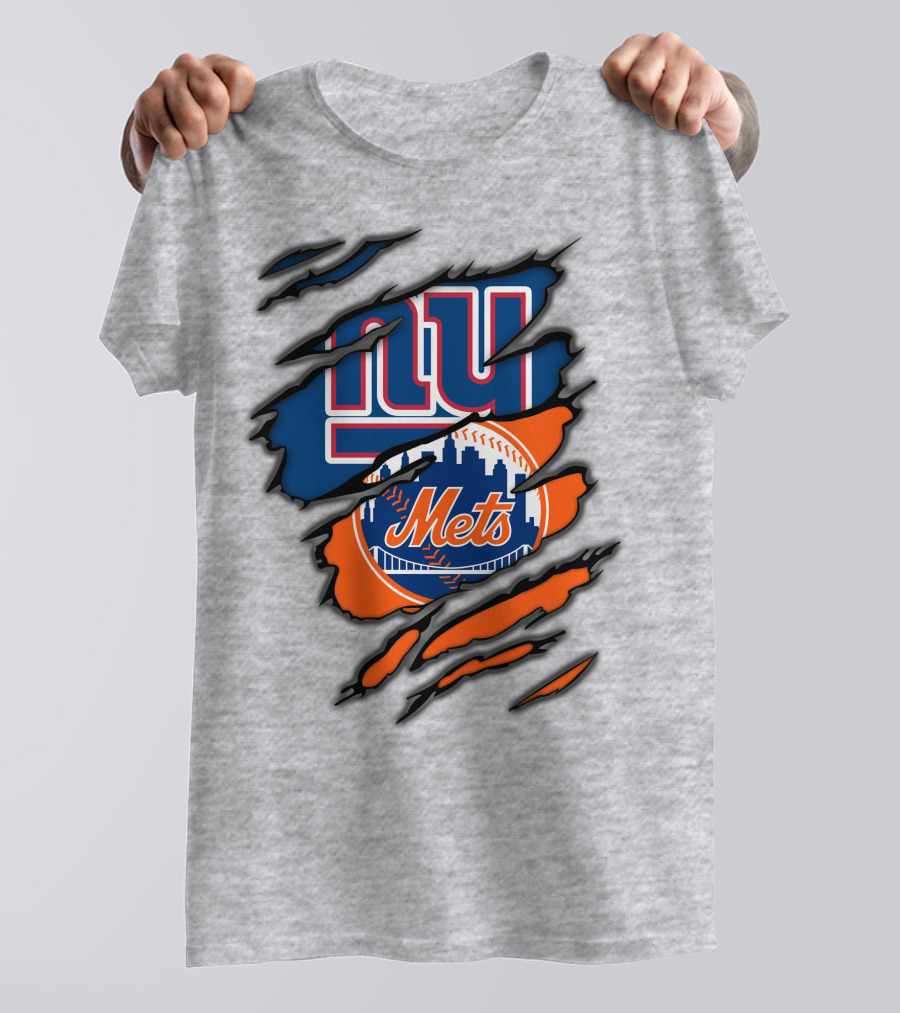 New York Giants Mets Crossover Claw Marks T-Shirt