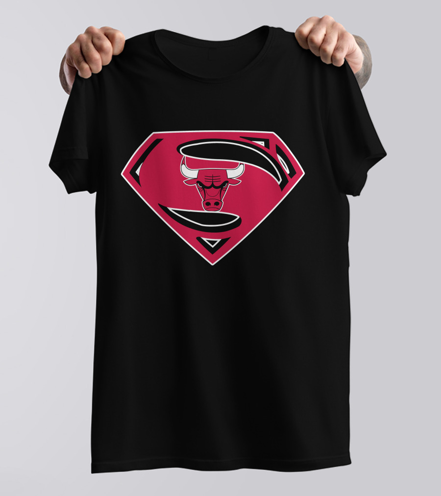 Superman Chicago Bulls Logo Symbol Mashup T-Shirt