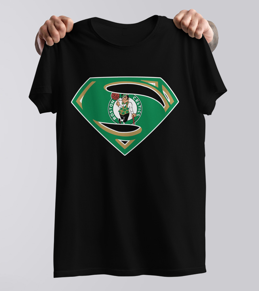 Boston Celtics Superman Logo Crossover T-Shirt
