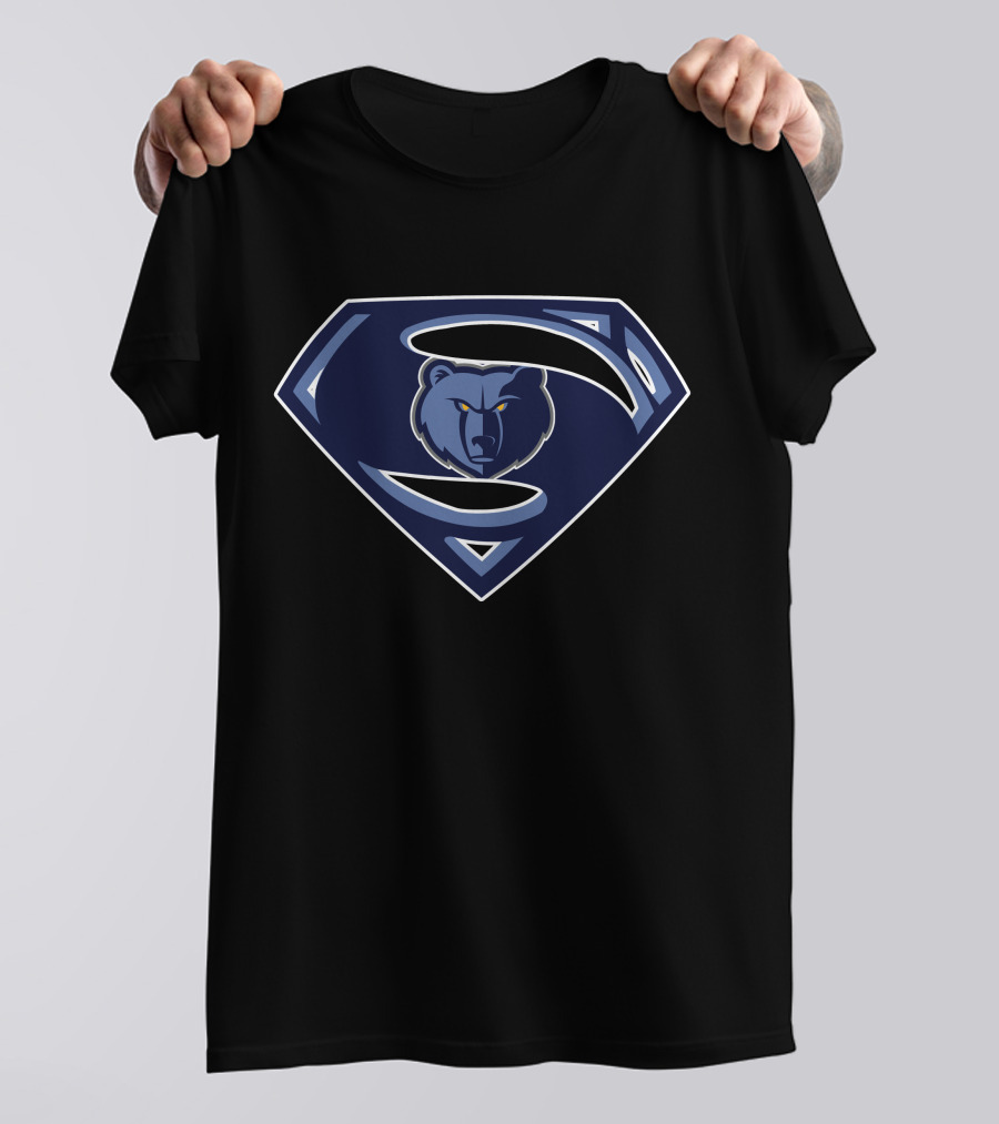 Memphis Grizzlies Superman Logo Mashup T-Shirt