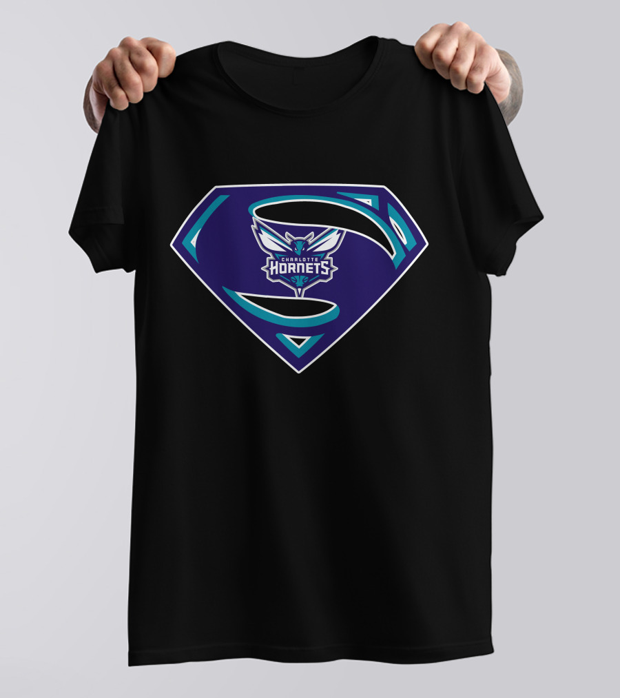 Charlotte Hornets Superman T-Shirt