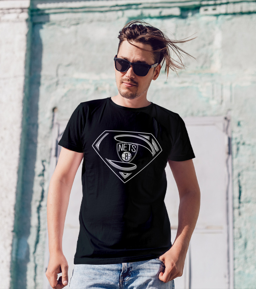Nets Superman Logo Combination T-Shirt