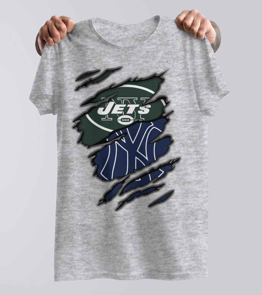 Jets Yankees Ny Football Baseball Logos T-Shirt