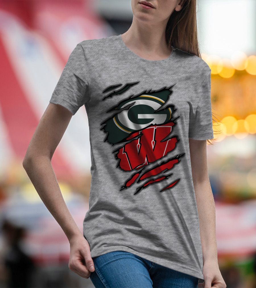 Packers Badgers Green Bay Wisconsin Football Fans T-Shirt