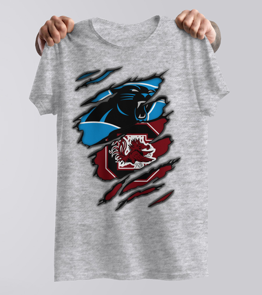 Panthers Gamecocks Claw Mark Fusion T-Shirt