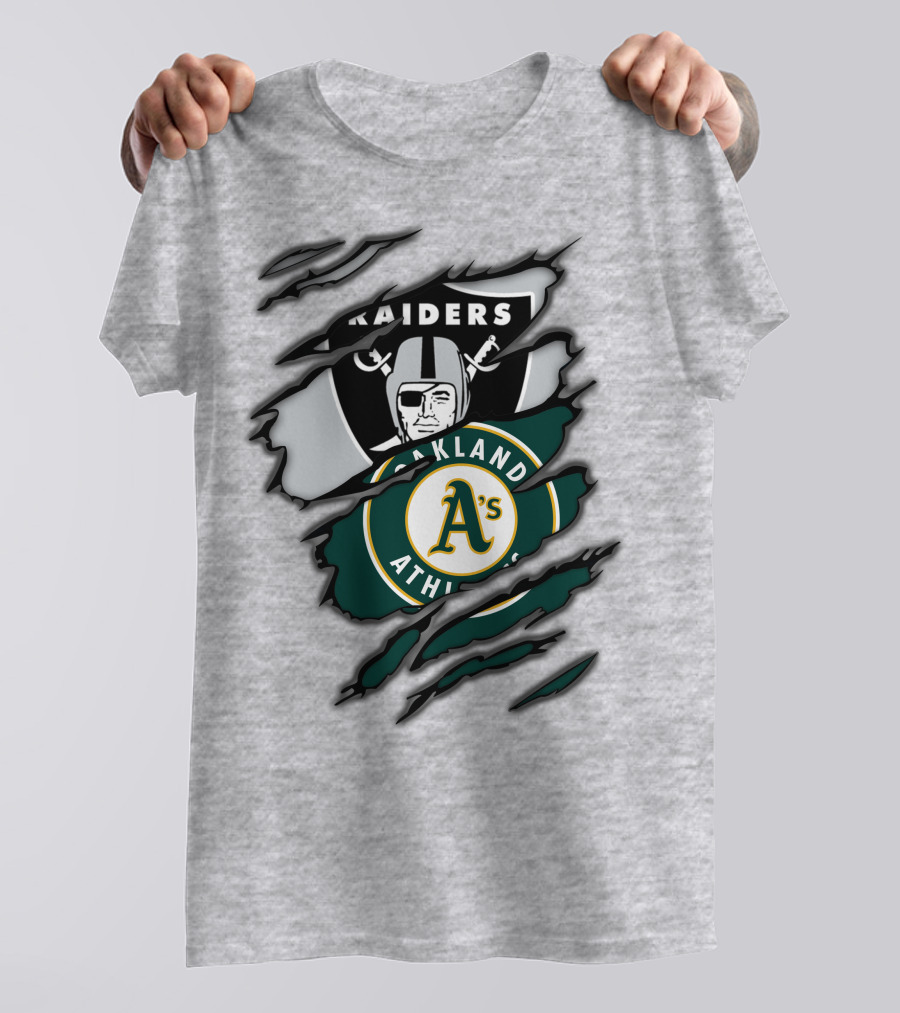 Raiders Oakland Athletics A's Logo Crossover T-Shirt