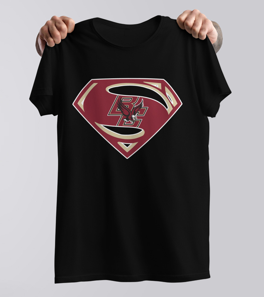 Boston College Superman Logo Eagle Emblem T-Shirt