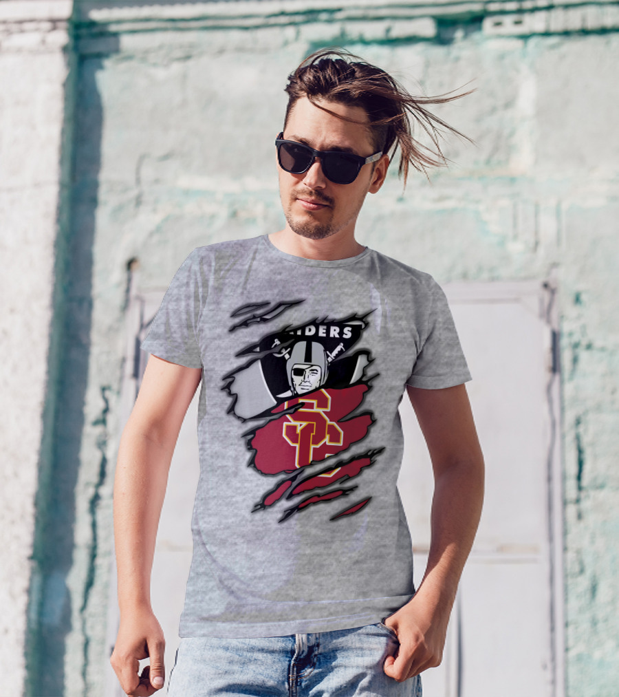 Raiders USC Trojans Crossover T-Shirt