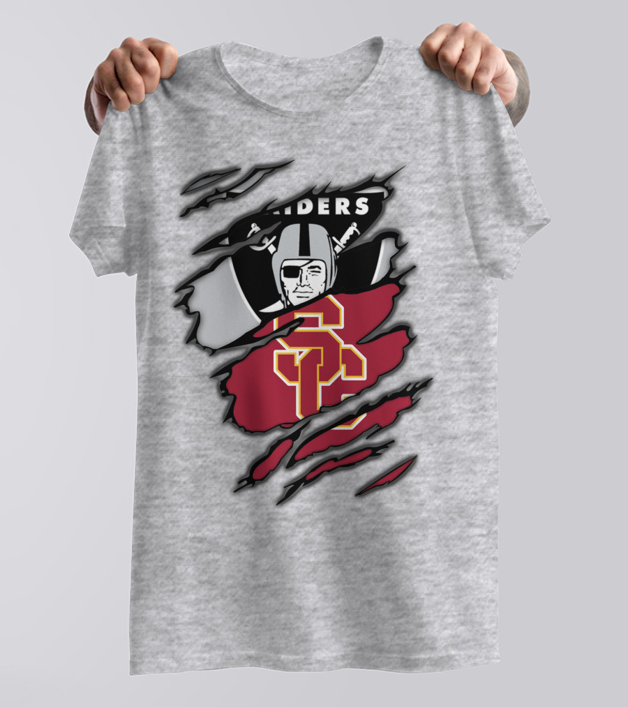 Raiders USC Trojans Crossover T-Shirt