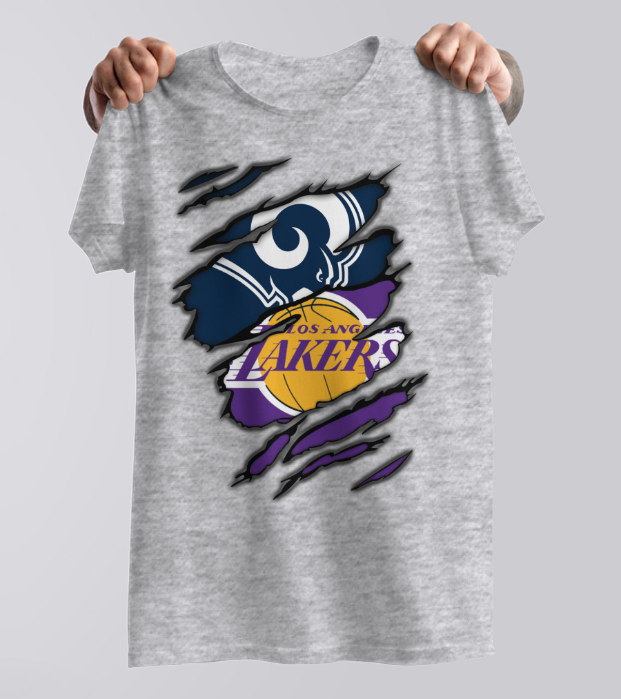 Los Angeles Rams Lakers NFL NBA Crossover T-Shirt