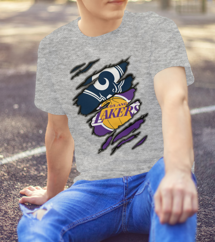 Los Angeles Rams Lakers NFL NBA Crossover T-Shirt