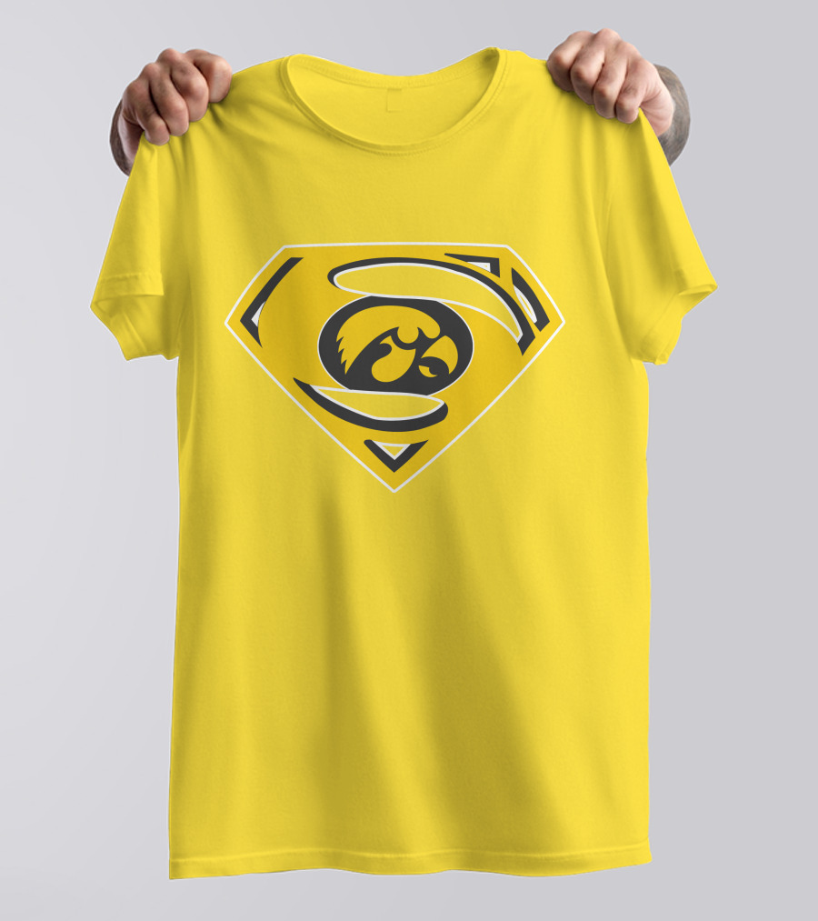 Superman Iowa Hawkeyes Emblem T-Shirt