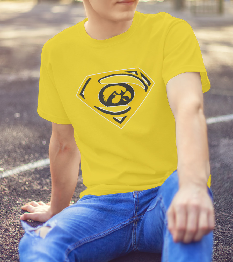 Superman Iowa Hawkeyes Emblem T-Shirt